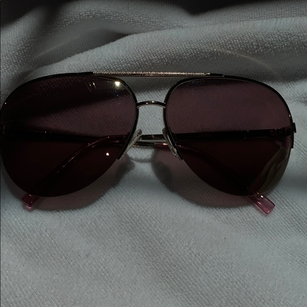 Lane Bryant sunglasses. Pink lenses w/gold frames